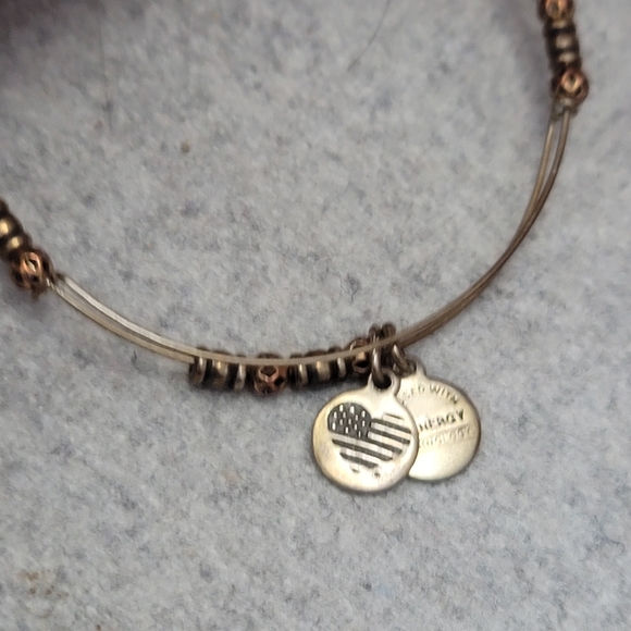 Alex and Ani Orbit Beaded Bangle Rose gold, Silver, Bracelet - Picture 3 of 4